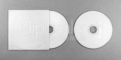 Blank CD on gray