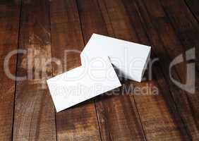 Blank white business cards