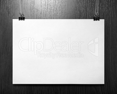 Blank paper poster