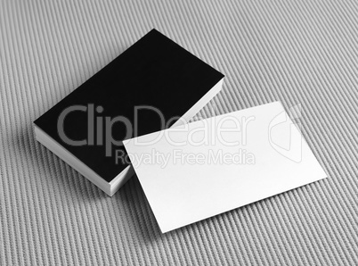 Set of blank business cards