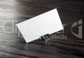 Business card in paper clip