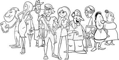 people group cartoon illustration