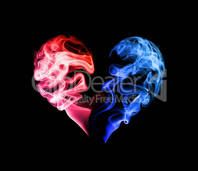 Red and blue heart