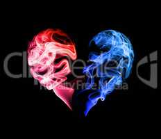 Red and blue heart