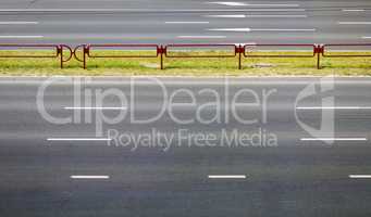 Asphalt road with stripes