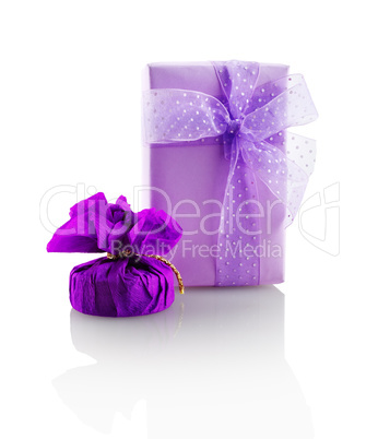 Gift boxes on white