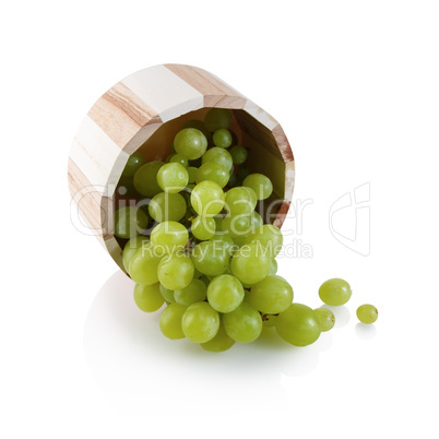 Juicy green grapes