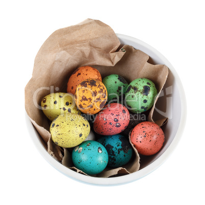Painted quail eggs