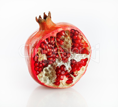 Half of pomegranate