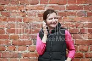 Woman talking on a cell phone