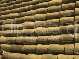 Roof tiles sepia