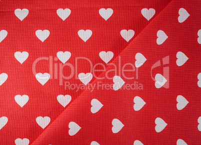 Hearts on fabric