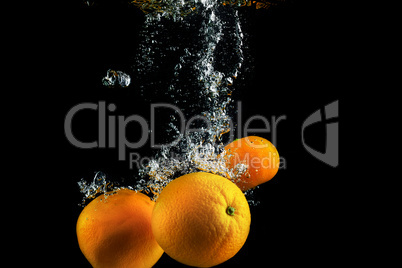 Oranges in water