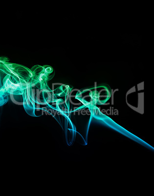 Abstract bright colored smoke