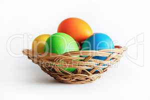 Easter eggs and basket