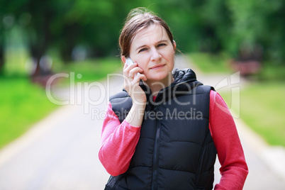 Woman with mobile phone