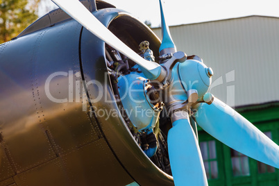 Aircraft propeller close-up