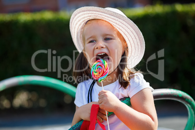 Child with lollipop