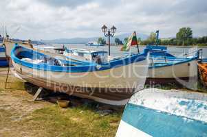 Old rowing boats