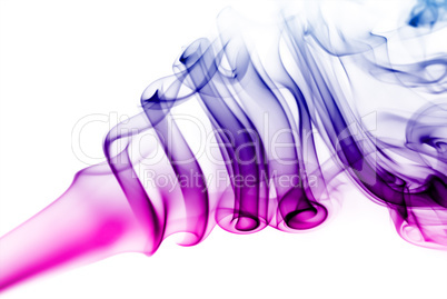Colorful smoke of joss stick