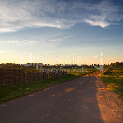 Old asphalt road