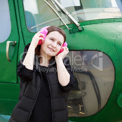 Woman listening to music