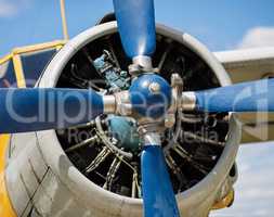 Airplane propeller close-up