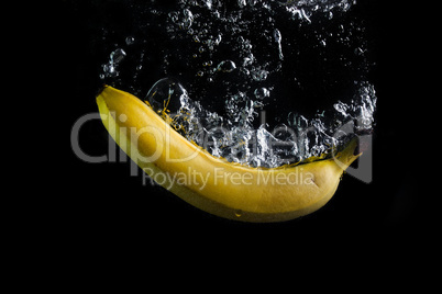 Fresh banana in water