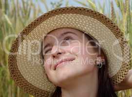 Girl in a straw hat