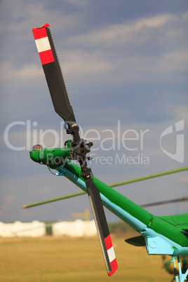 Tail propellerof of the helicopter
