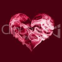 Abstract heart made of smoke