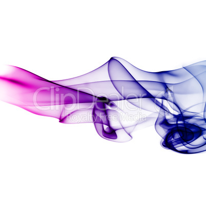 Colorful blue and purple smoke