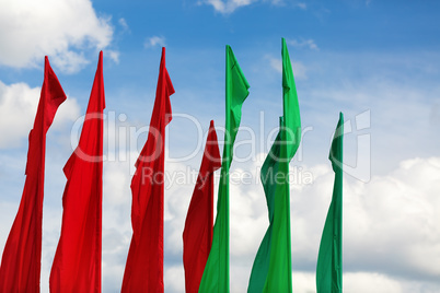 Green and red flags