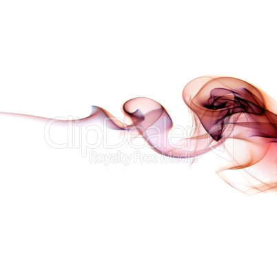 red smoke on a white background