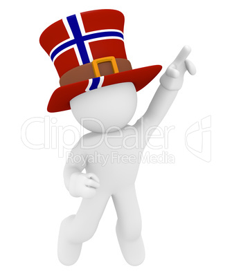 Norwegian fan jumping high