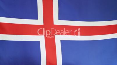 Textile national flag of Iceland