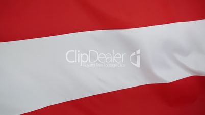 Closeup of national flag of Austria