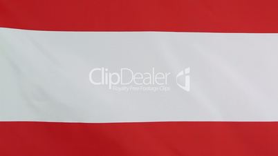 Textile flag of Austria in slow motion
