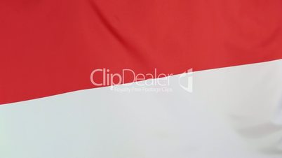 Closeup of an Indonesian flag