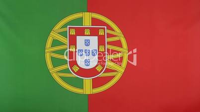 Flag of Portugal in slow motion