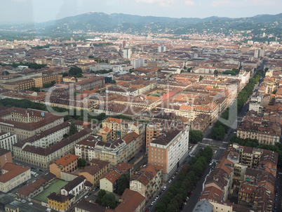 Aerial view of Turin