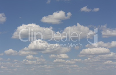 Blue sky with clouds background photo