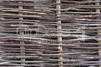 Bamboo sticks wood fence photo