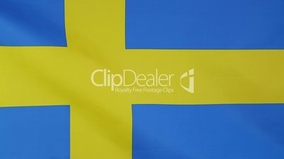 Closeup of flag of Sweden