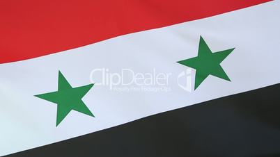 Closeup of flag of Syria