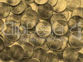 Dollar coins background - vintage