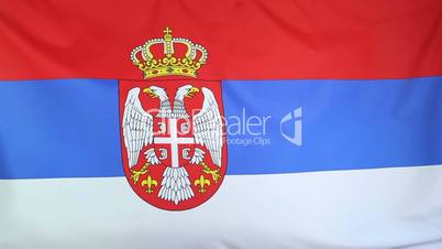 Textile flag of Serbia