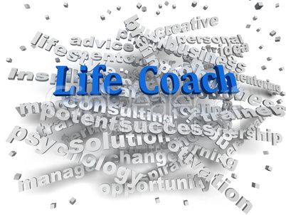 3d image Life coach word cloud concept