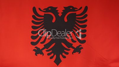 Closeup of Albanian flag