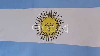 Closeup of an Argentine flag